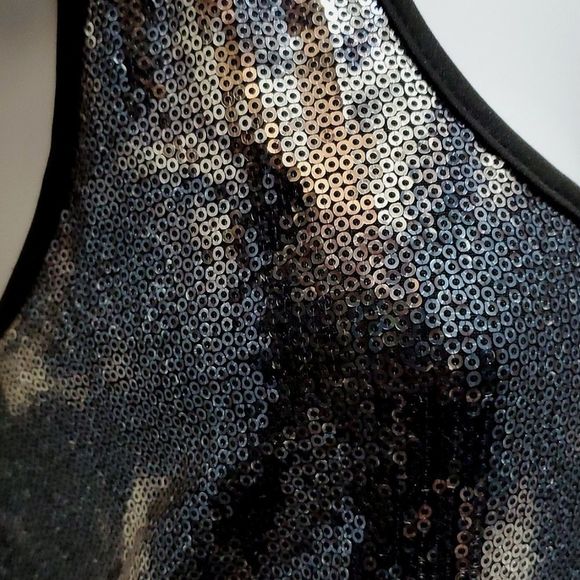 ANDREA BEHAR (Boston Proper) SPARKLING HOLIDAY/PARTY DRESS, Sz 10, Black-Silver - Picture 3 of 13